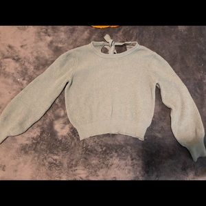 Teal ribbed sweater